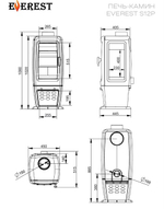 Печь-камин EVEREST S12Р