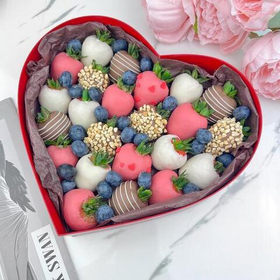 Упаковка Шайба - сердце красная 21х18см, высота 5,5 см