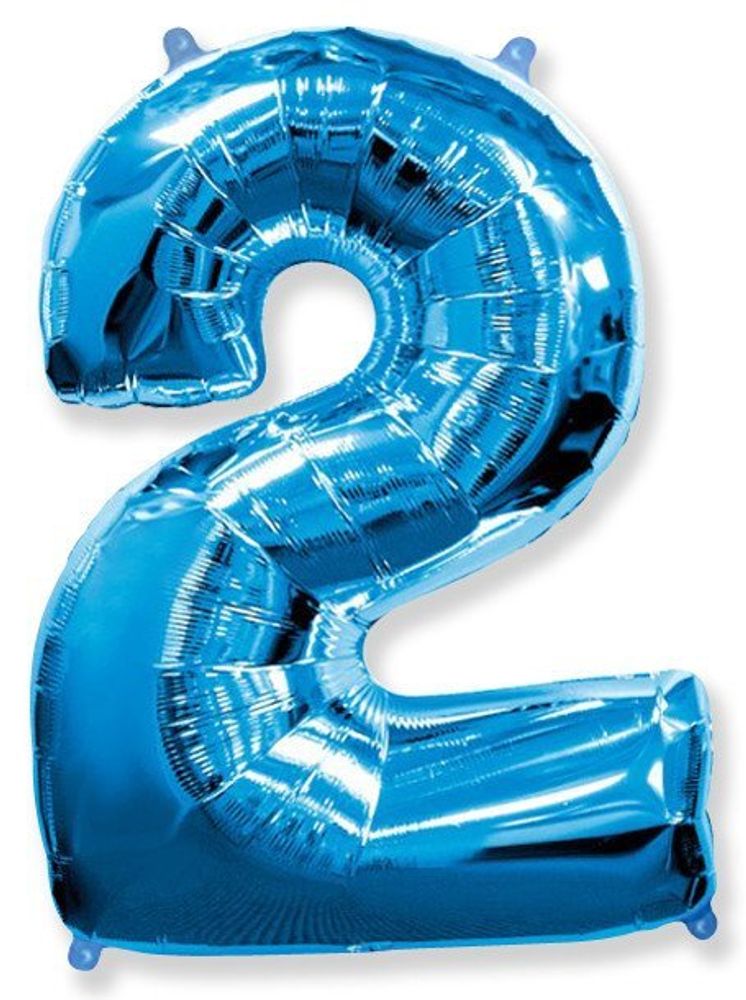 Цифра "2" Синий