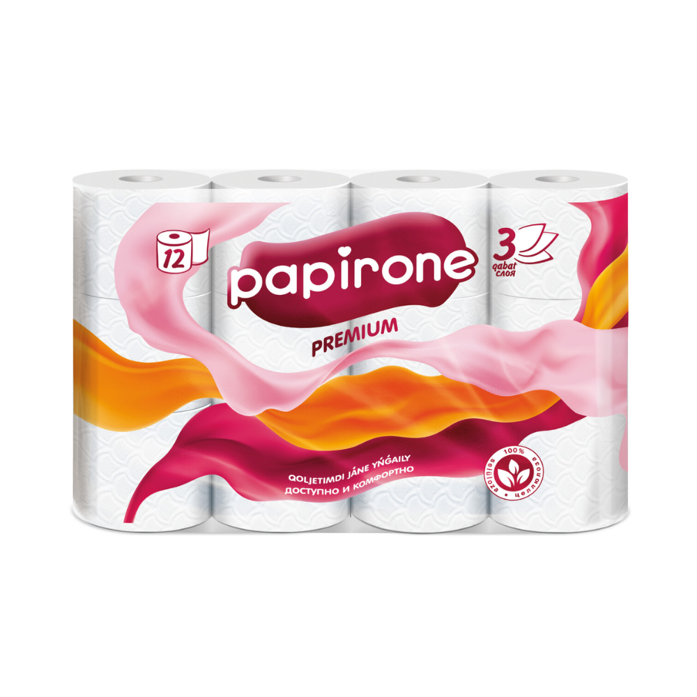 Туалетная бумага Papirone AROMA 3 слоя 12 шт