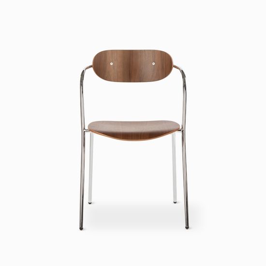 Обеденный стул Mina металлический каркас и дерево