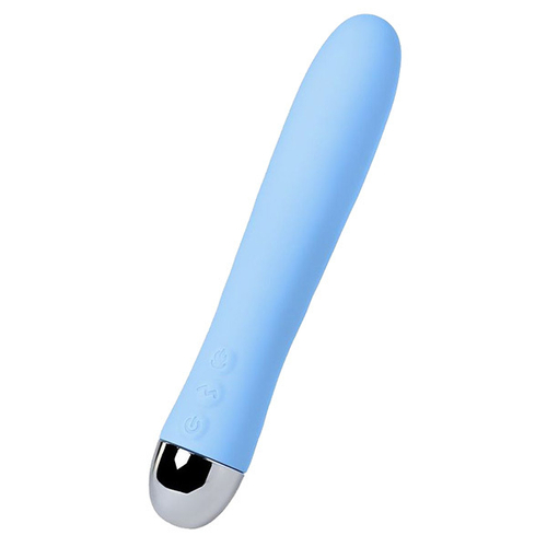 Голубой силиконовый вибратор 19см с функцией нагрева и пульсирующими шариками ToyFa Physics Fahrenheit 796006