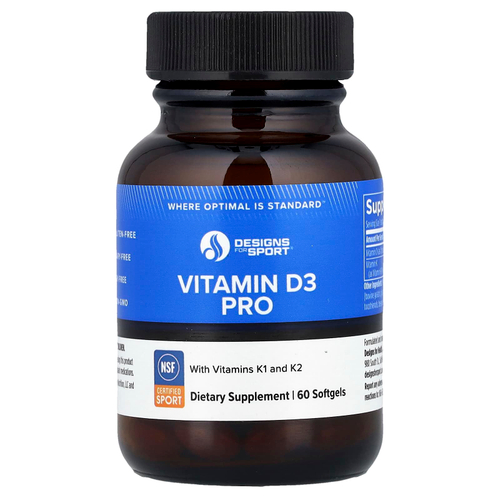 Designs For Health, Designs For Sport®, витамин D3 Pro, 60 мягких таблеток