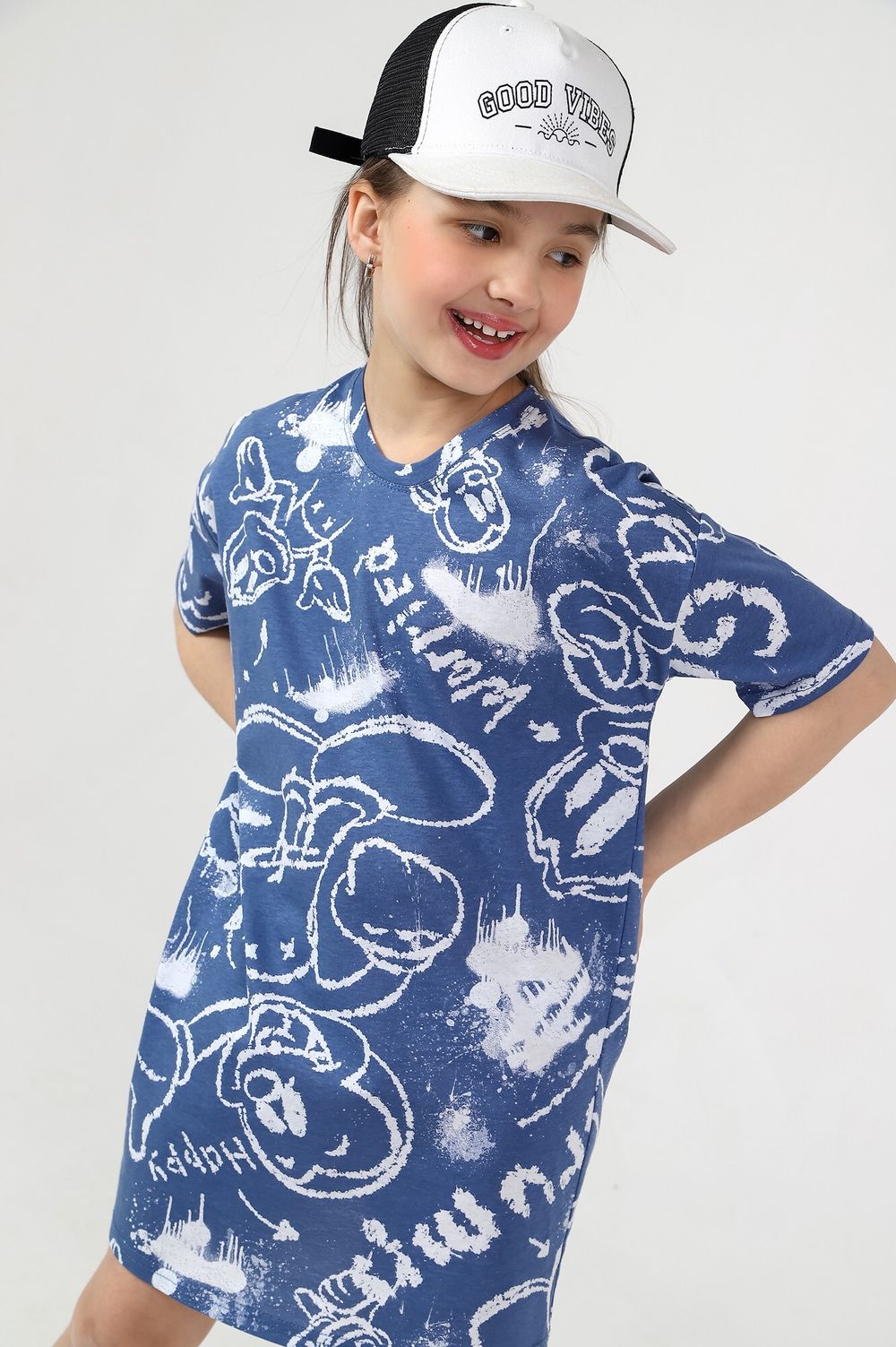 Туника для девочки Позитив-6 Виотекс ИНДИГО