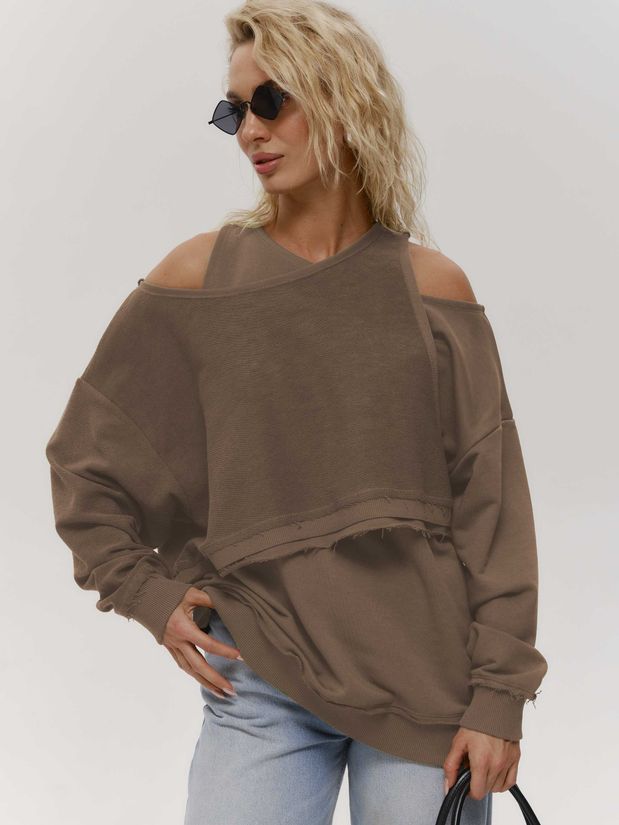 Свитшот двойной, какао