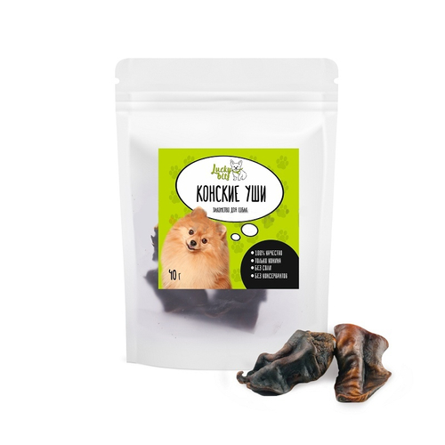 Лакомство для собак Lucky bits конские уши, 40 г
