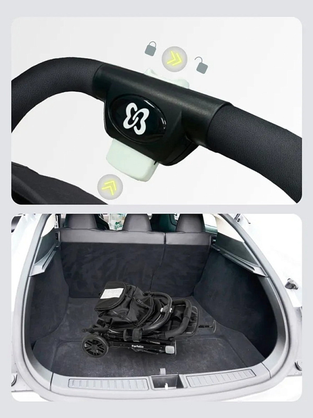 Kоляска детская прогулочная Farfello Comfy Go Comfort 2025 (Black/Черный CG-011)