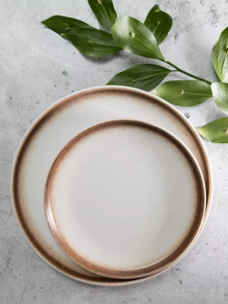 Тарелка с бортиком, Белый песок 20 см - 2 шт.