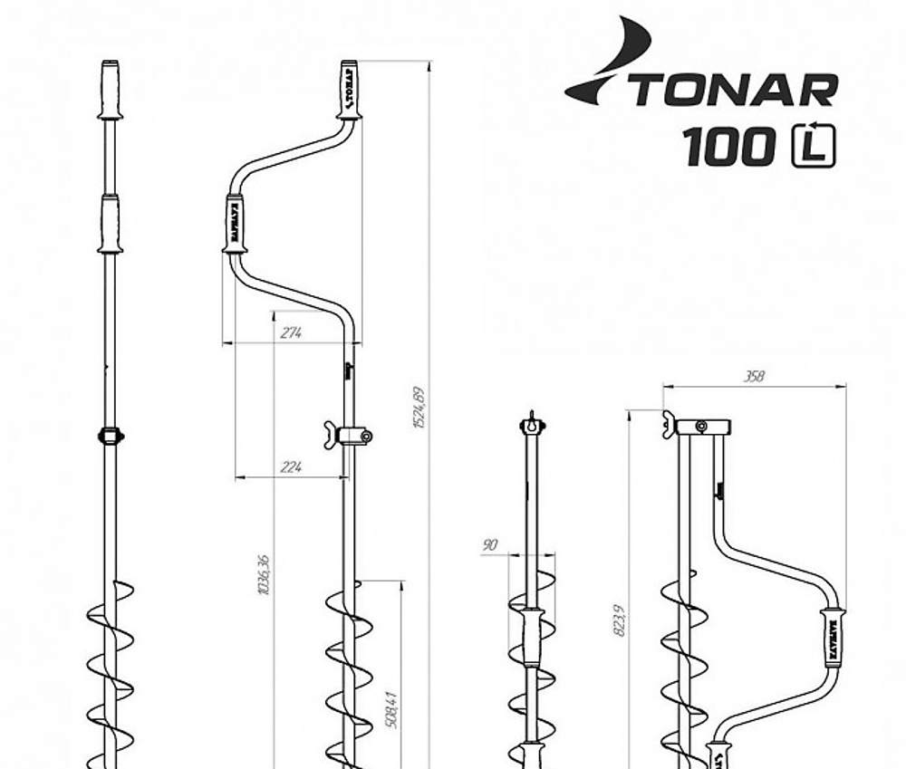 Ледобур Тонар ЛР-100 (левое вращение) LK-100L