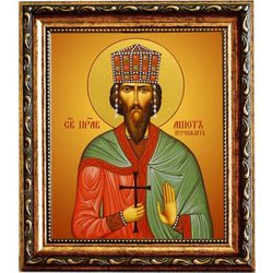 Ашот I Куропалат святой благоверный. Икона на холсте.