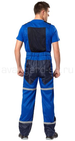 Костюм "Автотехник" полукомбинезон (василек/синий)