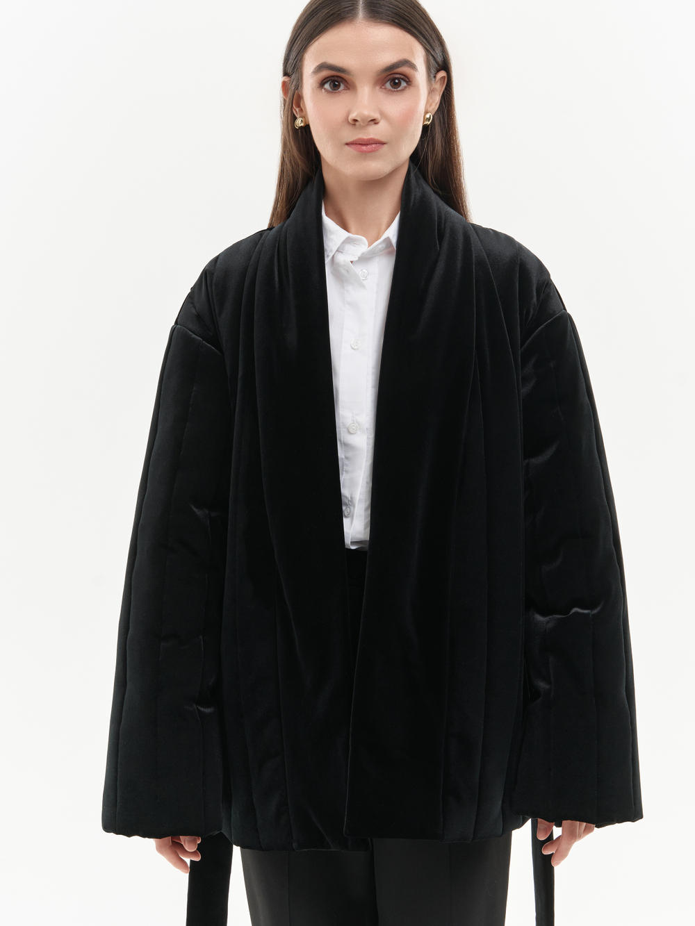 Утепленное кимоно (черный)