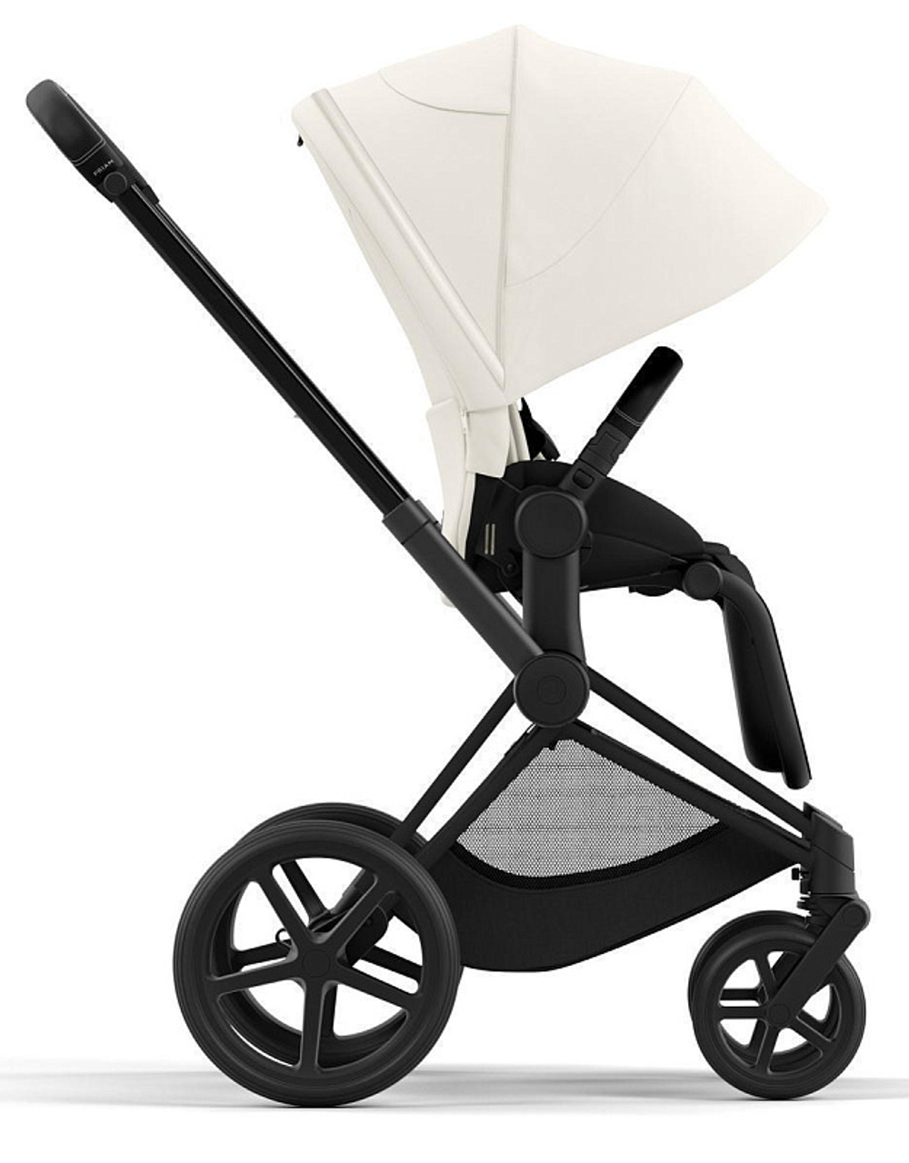 Коляска 3 в 1 Cybex Priam IV Matt Black complete и автокресло Cloud T i-Size Platinum White Plus Off White