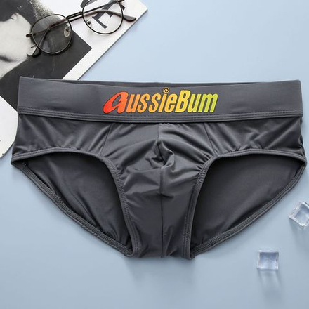 Мужские трусы брифы темно-серые AussieBum