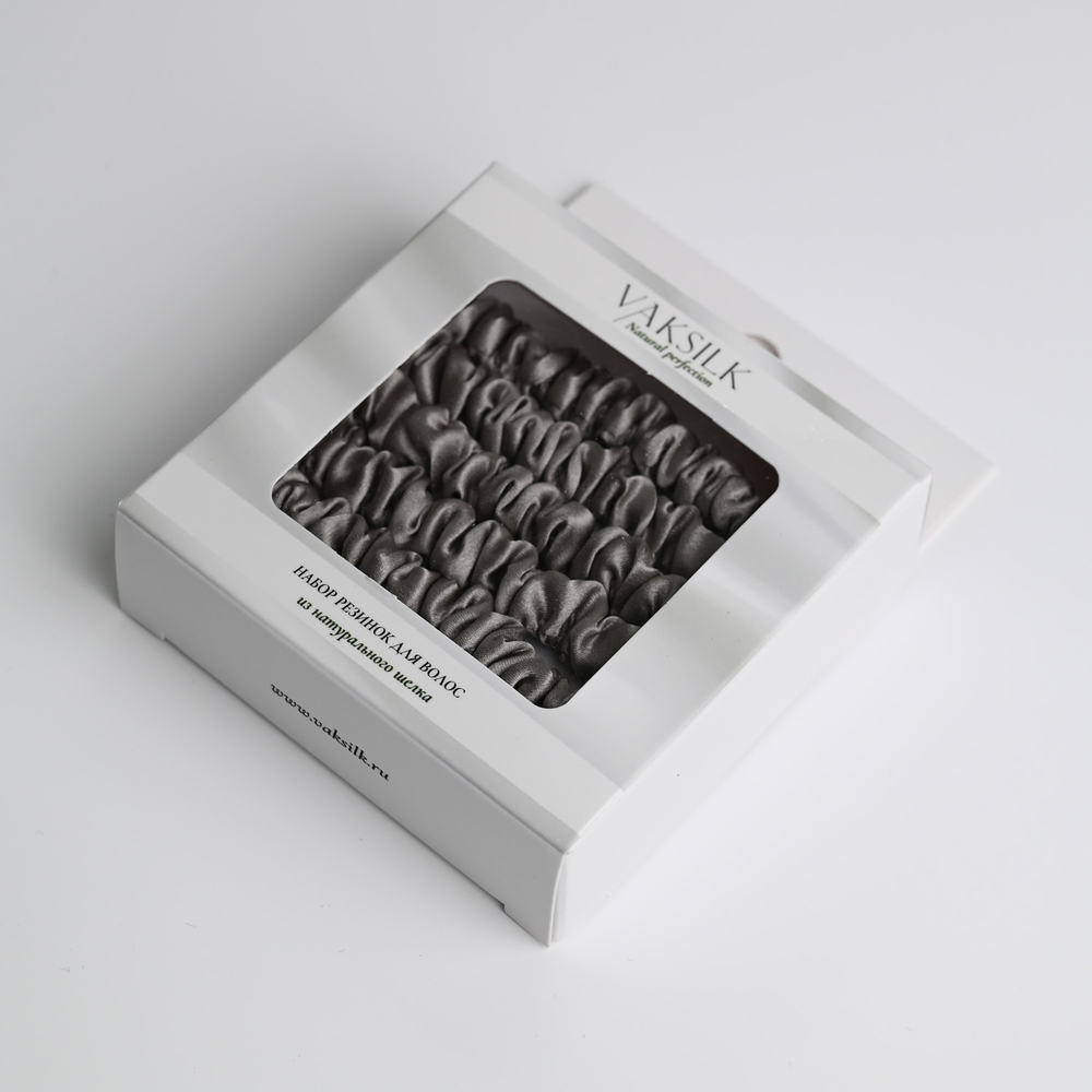 Набор резинок для волос "Small" серый