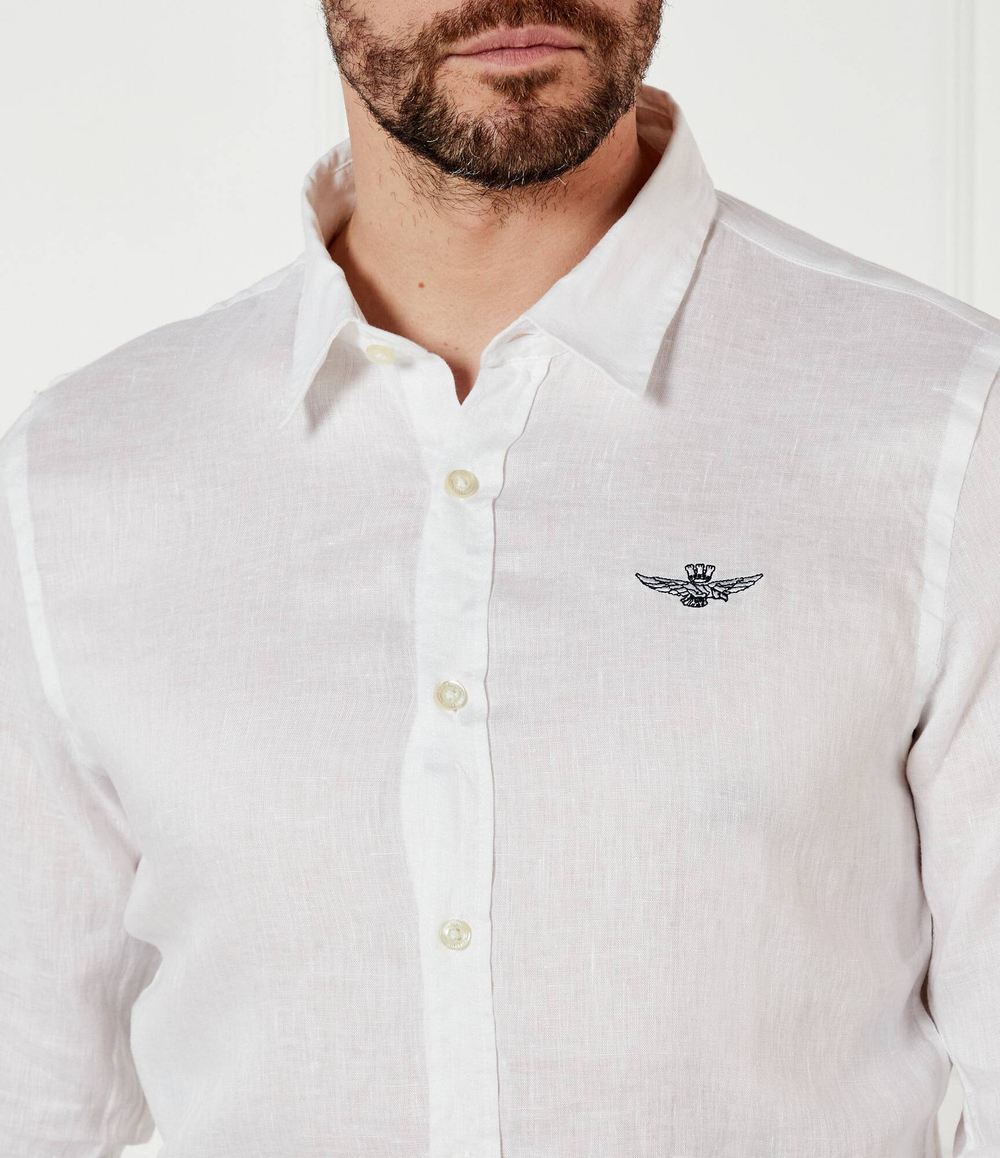 Льняная рубашка Aeronautica Militare - белый(CA1239CT3089)