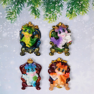 Магнит «Дракоша на кресле» 6*4 см, микс