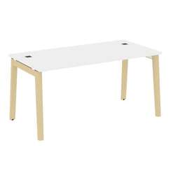 Onix Wood Direct Стол руководителя OW.SRR-4.8 Белый Бриллиант/Дуб Светлый/Металл Белый 1580*800*750