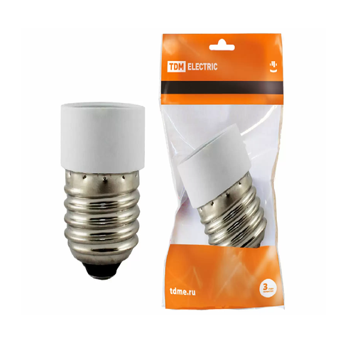 Переходник Е27-Е14 230В белый SQ0335-1002