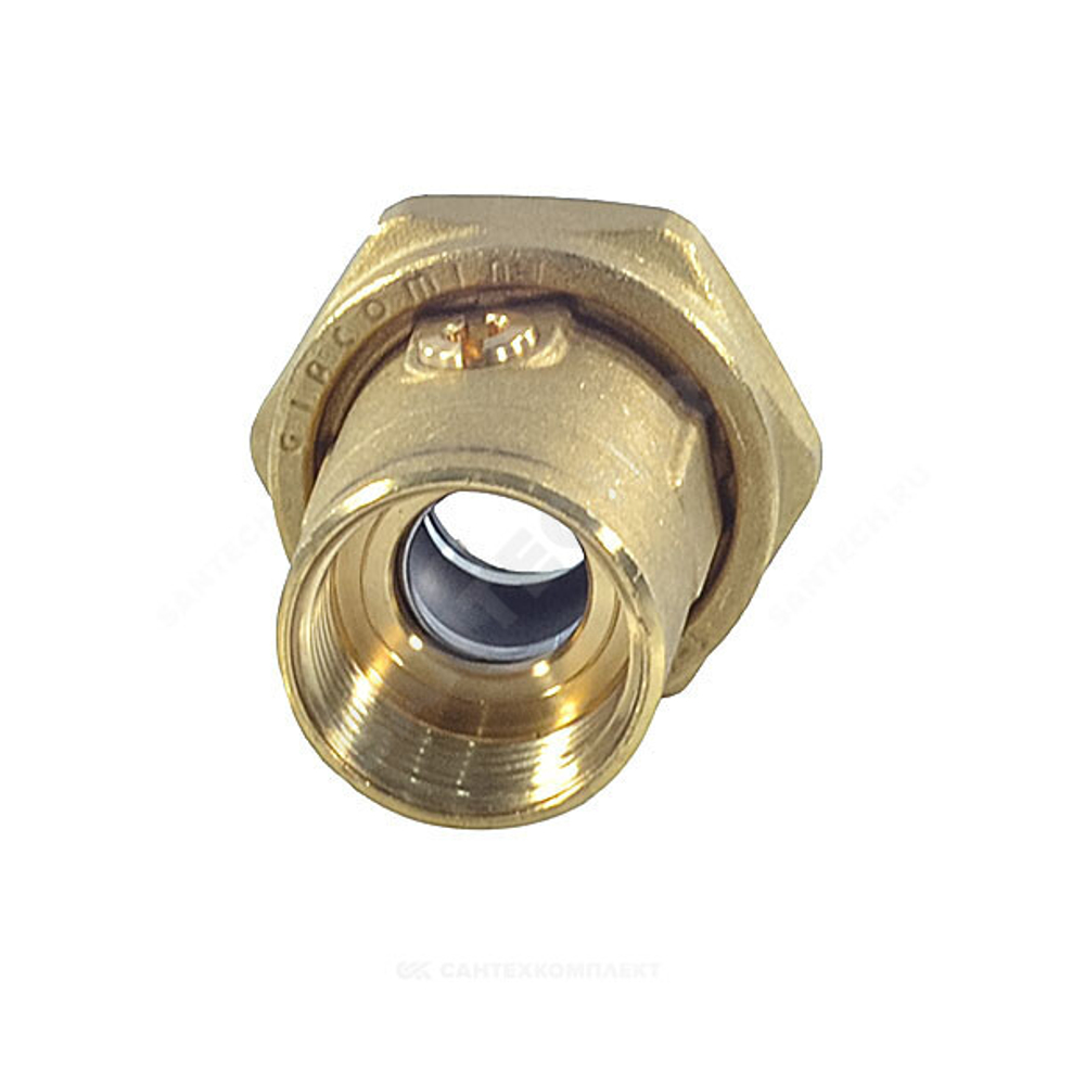 Соединение для подключения насоса латунь 1"x1 1/2" ВР с шаровым краном R252 Giacomini R252Y001