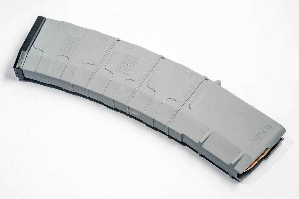 Магазин PufGun для AR-15, 5,56×45 / .223 Rem, 45 патронов, серый