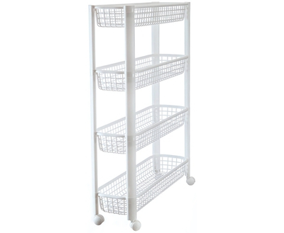 Полка узкая на колёсах (4 секции)