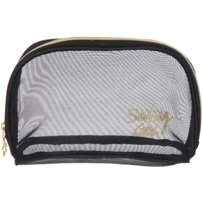 Косметичка овальная «ЭЙФОРИЯ», цвет черный, 22*6*13см