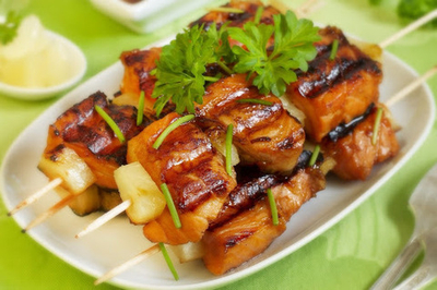 Семга на мангале