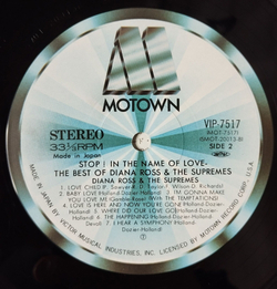 Винтажная виниловая пластинка LP The Best Of Diana Ross and The Supremes (Japan 1982) (Obi)