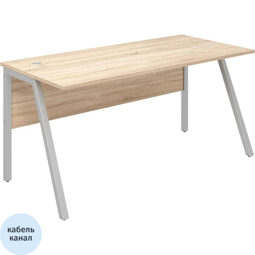 Стол письменный IN Рондо м/к S2349 1580х750х750 дуб альпийский/серый