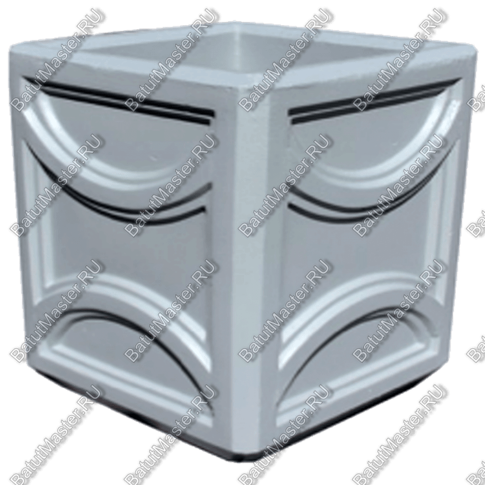 УРНА ЧЕТЫРЕХГРАННАЯ С РЕЛЬЕФОМ, ОКРАШЕННАЯ