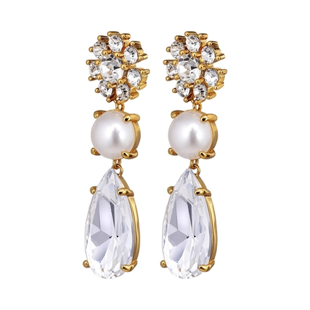 Серьги Dyrberg Kern MISIA SG CRYSTAL/WHITE PEARL 460515
