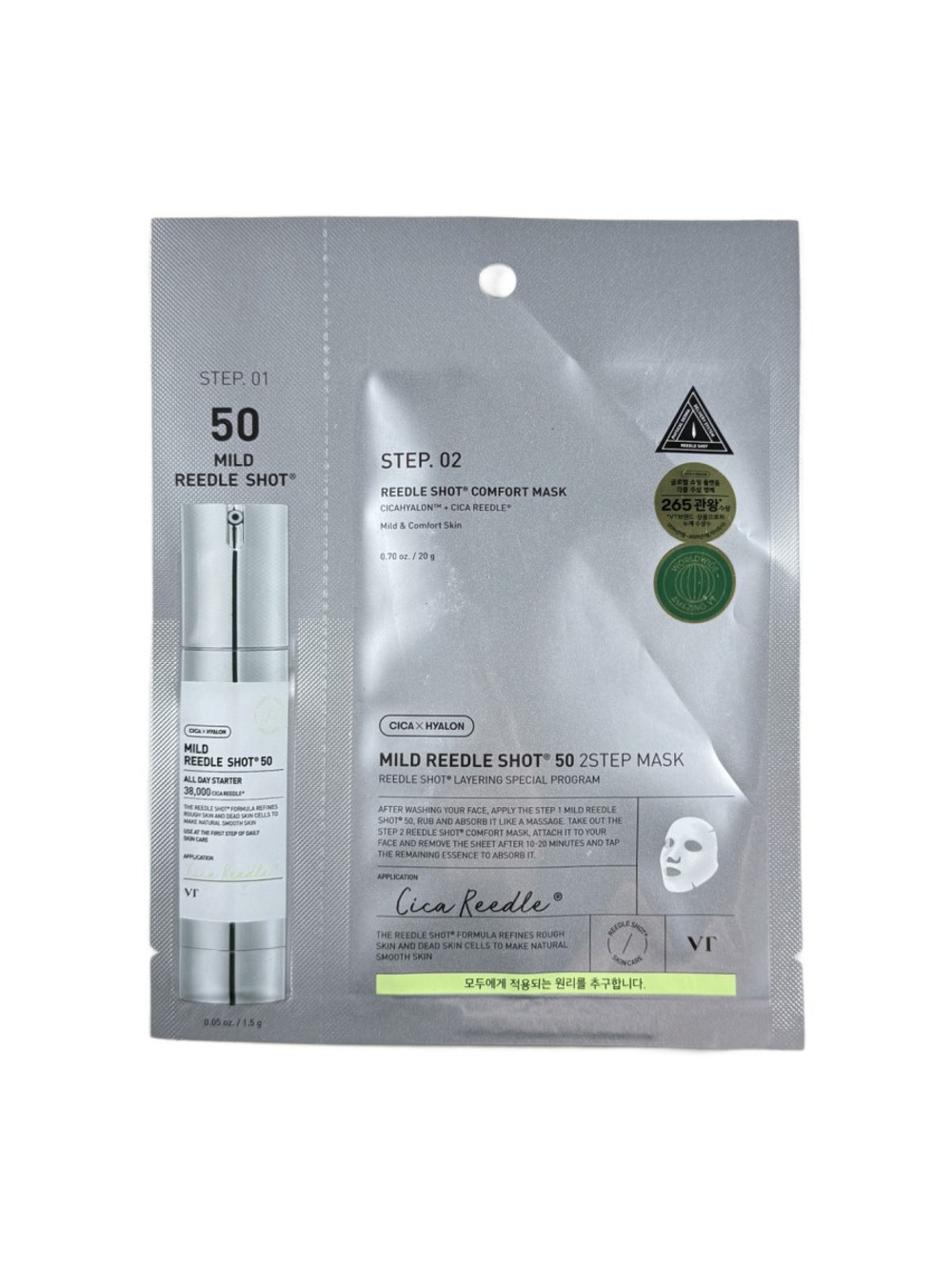 [VT cosmetics] Маска двухфазная деликатная с МИКРОИГЛАМИ Mild Reedle Shot 50 2Step Mask, 1.5гр+25гр