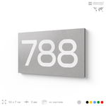 Номер на дверь 788, табличка на дверь для офиса, квартиры, кабинета, аудитории, склада, серая 120х70 мм, Айдентика Технолоджи