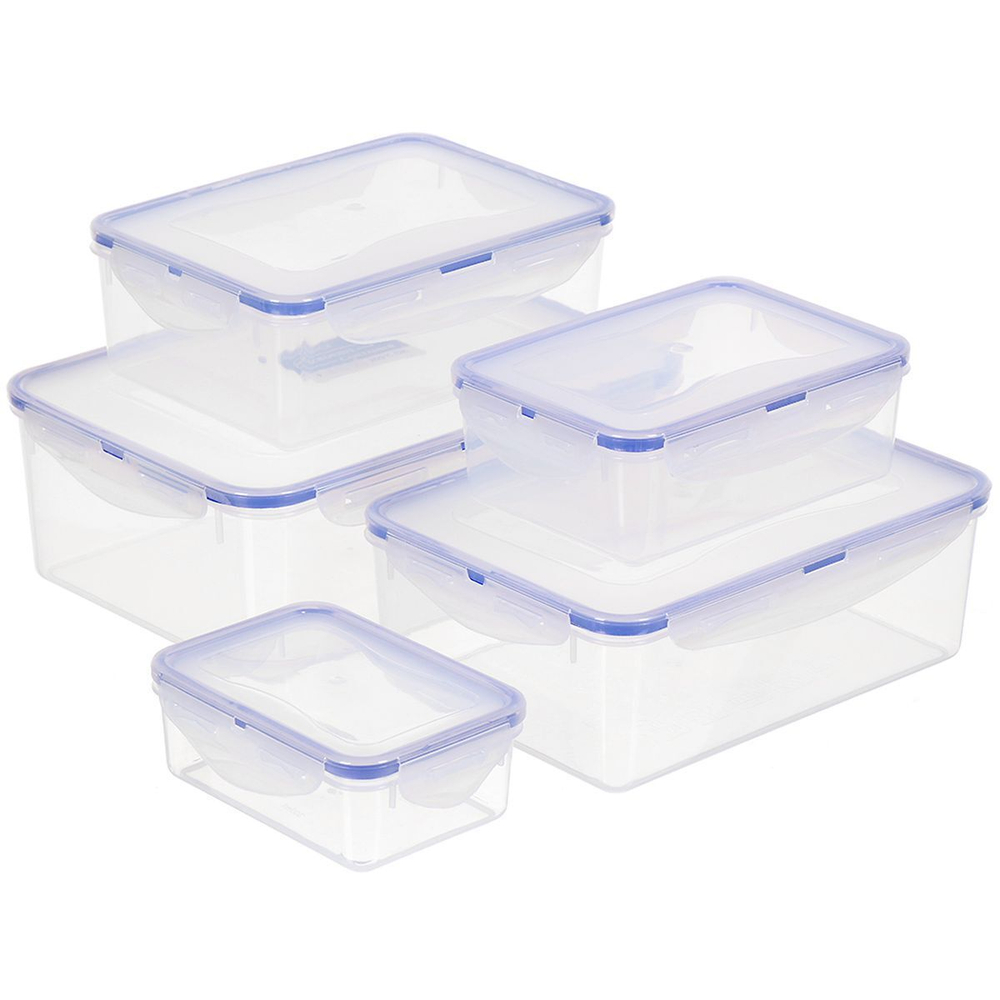 Контейнер пластик, 0.3, 0.7, 1.2, 2.1, 3.2 л, 5 шт, прямоуг, H26