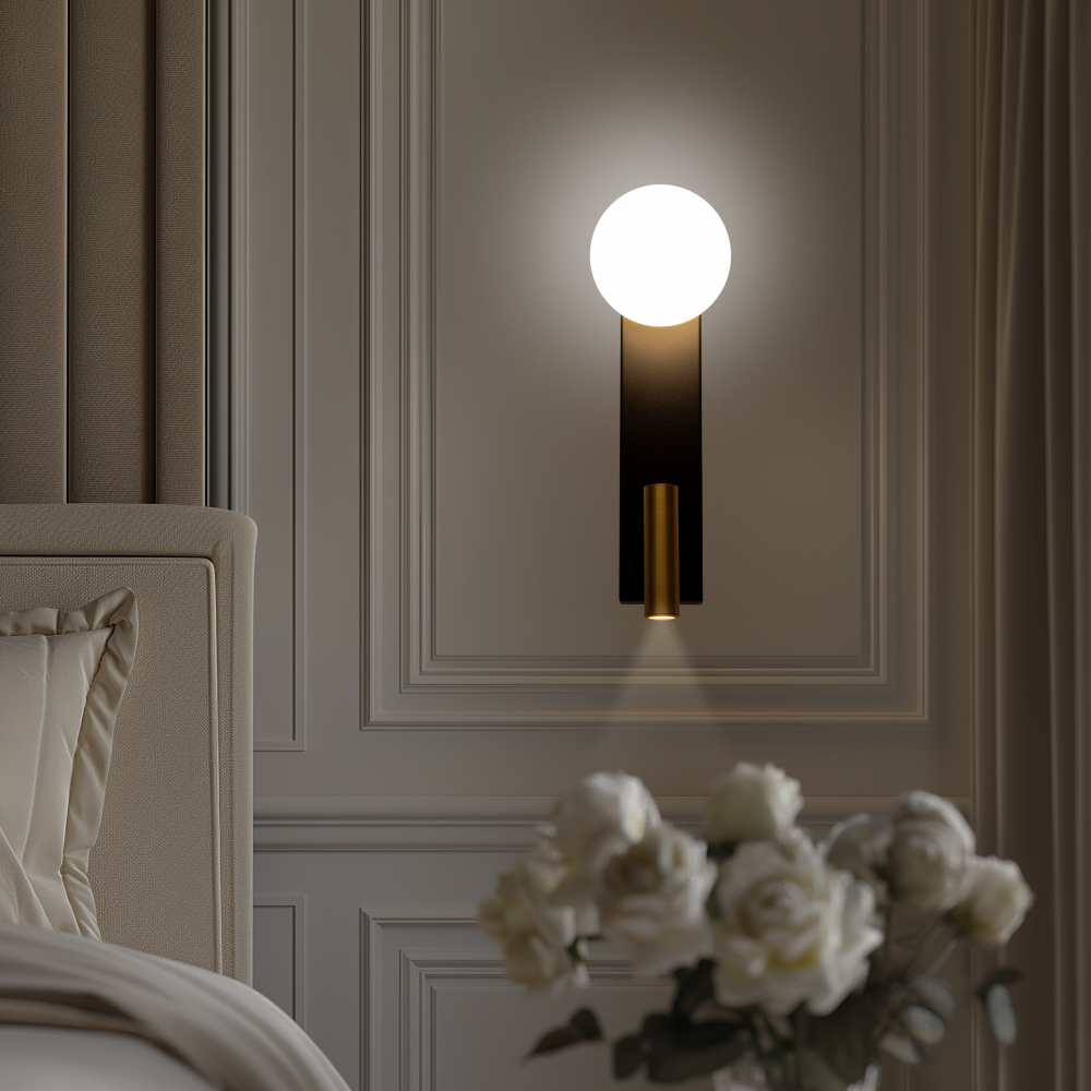 Citilux Декарт CL704451 LED Светильник с выключателем Чёрный+Бронза