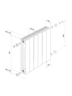 Радиатор Royal Thermo PianoForte 500 Bianco Traffico - 6 секц.