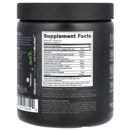 Bucked Up, LFG Burn, предтренировочный комплекс, со вкусом тропических фруктов, 291 г (10,26 унции)