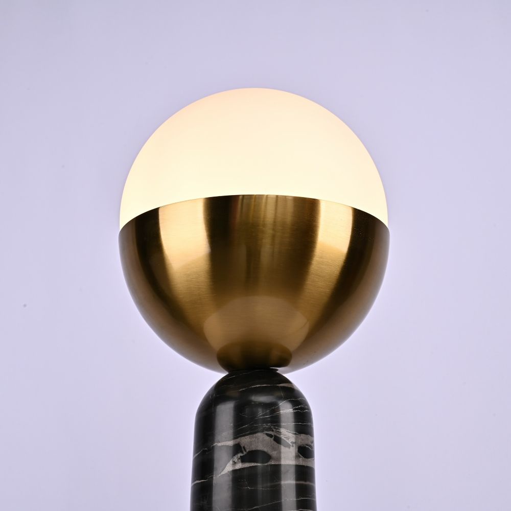 Настольная Лампа Marble Globe Black By Imperiumloft