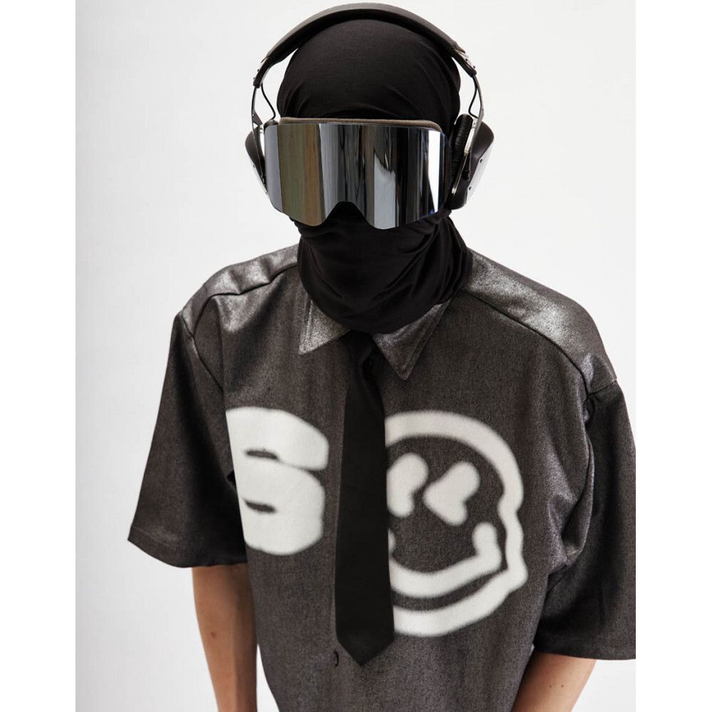 Рубашка SoWhat? Smile укороченная черная