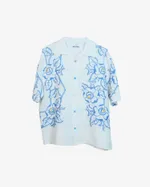 Рубашка Soeurs со Стеклянными Пуговицами бело-голубая