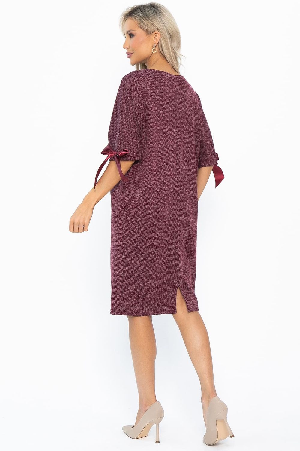 Платье трикотажное Кайла (бордовое) П14782-10М LT Collection