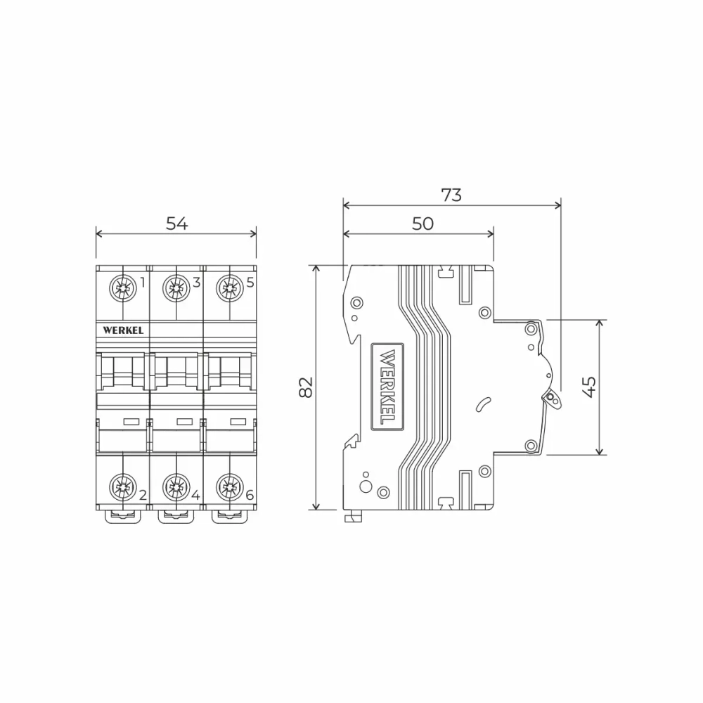 Автоматический выключатель 3P 25A C 4,5кА W903P254