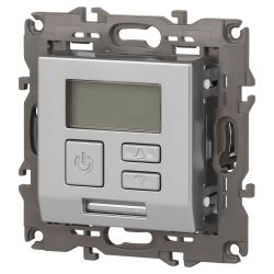 14-4111-03 ЭРА Терморегулятор универс. 230В-Imax16А, IP20, Эра Elegance, алюминий