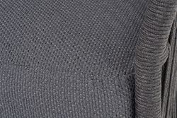 "Лугано" диван 3-местный плетеный из роупа, каркас алюминий темно-серый (RAL7024) муар, роуп темно-серый круглый, ткань темно-серая YB25-0027