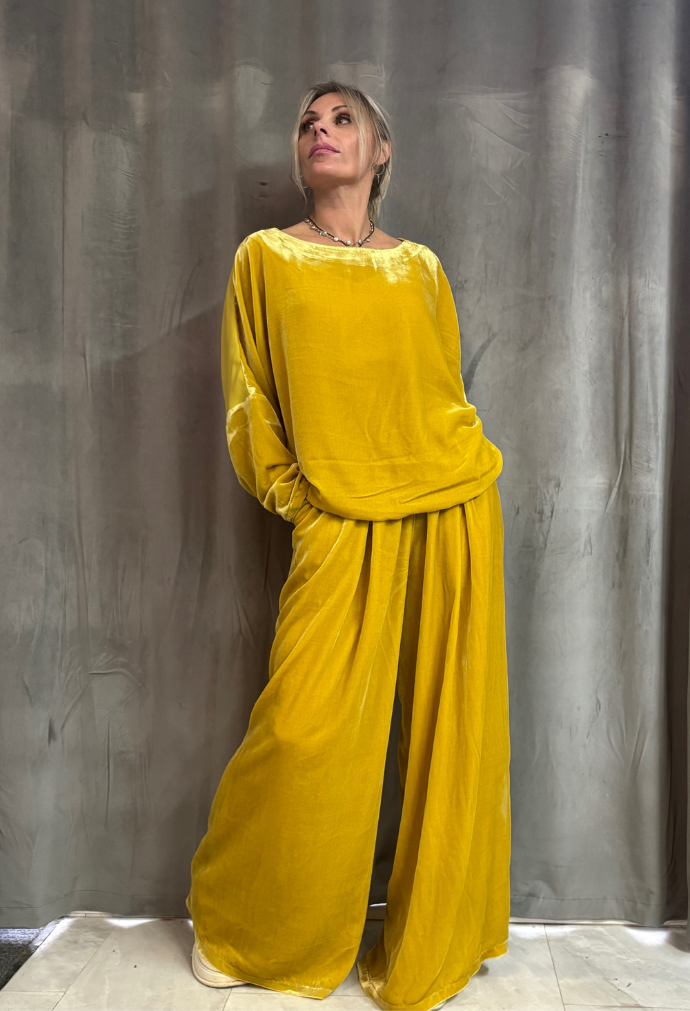 Палаццо /бархат /50% шелк /50% хб