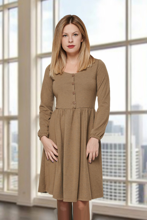 Платье цвет коричневый размер 48