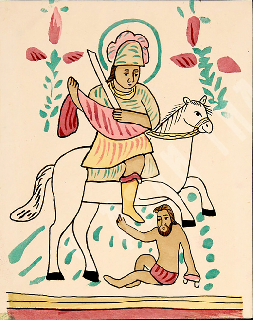 Святой Мартин. Фронтиспис альманаха «Синий всадник» (Der Blaue Reiter). Хромолитография. 1912 г.