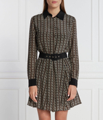 Шелковое платье с ремешком Liu Jo - черный(CF3299 T3598)