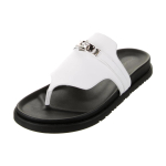 Hermes Empire Calfskin Functional Style Fashion Sandals Women's White and Black, H221074Z 90